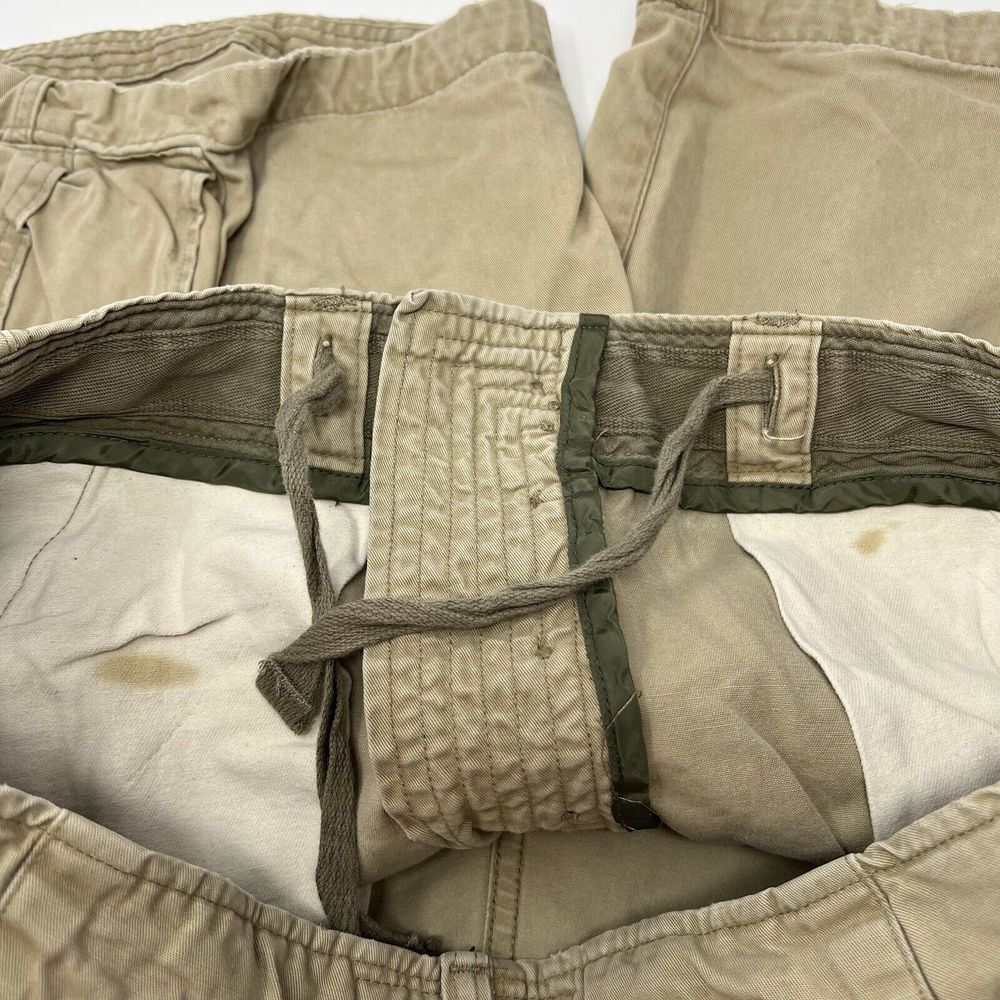 Abercrombie & Fitch Brown Thick Cotton Cargo Shorts Mens 32 Casual Military - Picture 7 of 10